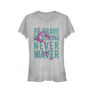 Disney® Junior's Raya and the Last Dragon Be Brave Be Strong Never Waiver Overlay Graphic T-Shirt 