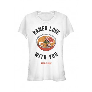 Fifth Sun Junior's V-Line Ramen Love Graphic T-Shirt 