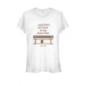 Forrest Gump Bus Bench That's All I Have To Say About That Quote Short Sleeve Graphic T-Shirt 