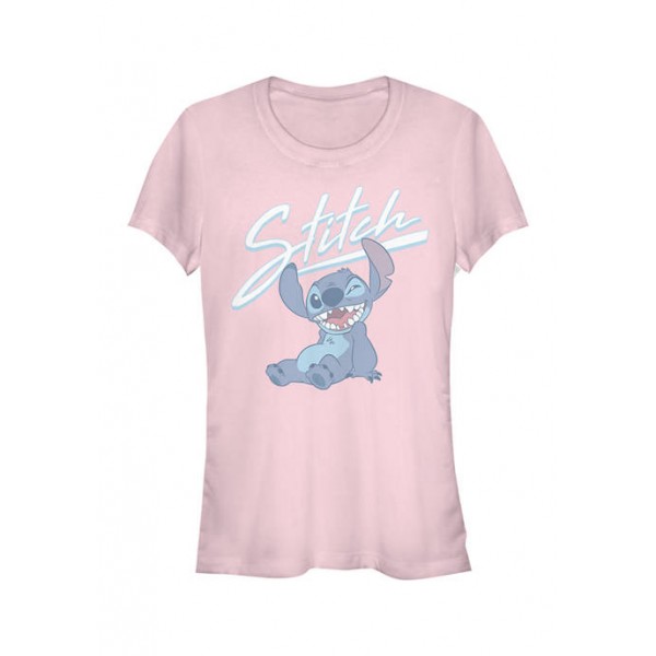 Lilo and Stitch Junior's Licensed Disney Stitch Wink T-Shirt