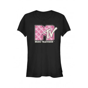 MTV Junior's Heart Diagonal T-Shirt 