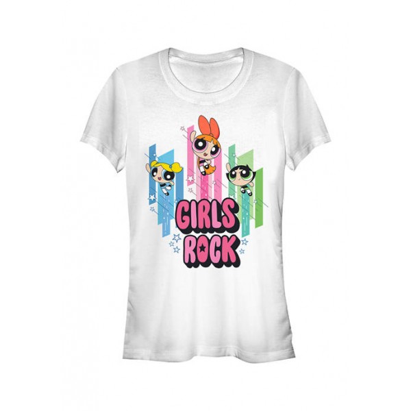 Powerpuff Girls Junior's Girls Rock Graphic T-Shirt