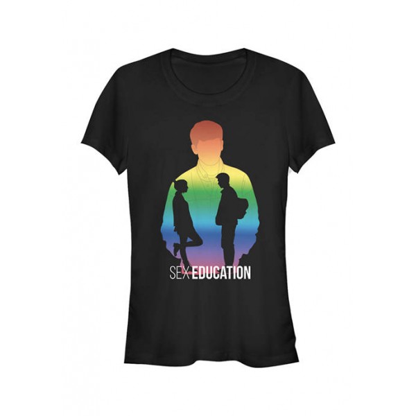 Sex Education Junior's Rainbow Silhouette Graphic T-Shirt
