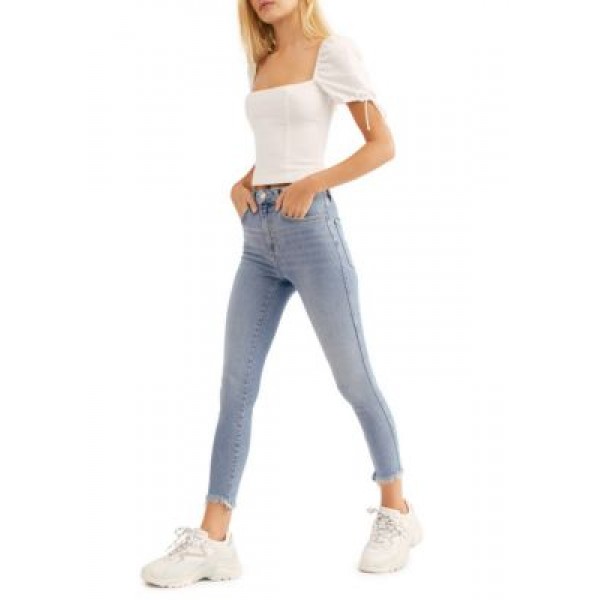 Free People Raw High Rise Jeggings