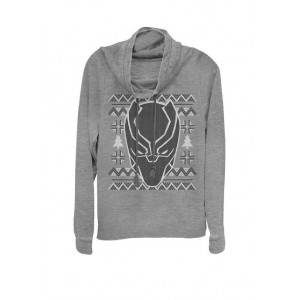 Marvel™ Black Panther Mask Sweater Print Cowl Neck Graphic Pullover