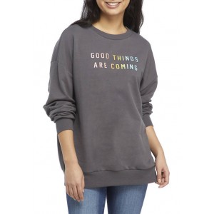 Pretty Rebellious Junior's Good Things Are Coming Fleece Sweatshirt 