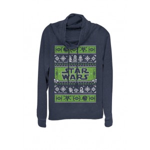 Star Wars® 8-Bit Characters Holiday Ugly Sweater Cowl Neck Pullover 