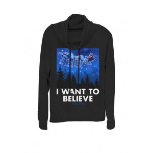 Star Wars® Darth Vader Christmas I Want To Believe Cowl Neck Graphic Pullover 