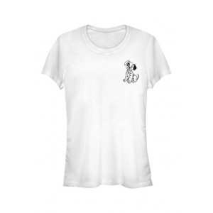 101 Dalmations Junior's Licensed Disney Patch Line T-Shirt 