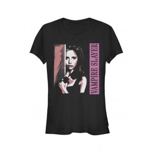 Buffy the Vampire Slayer Junior's Pink Buffy T-Shirt 