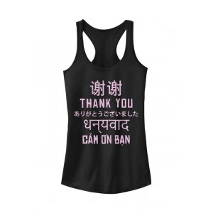 Fifth Sun Junior's V-Line Thank You Stack Graphic Tank 