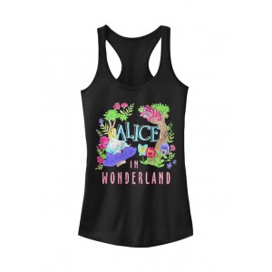 Alice in Wonderland Junior's Licensed Disney Neon Alice Tank Top