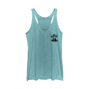 Lilo and Stitch Junior's Licensed Disney Vintage Lined Stitch Tank Top 