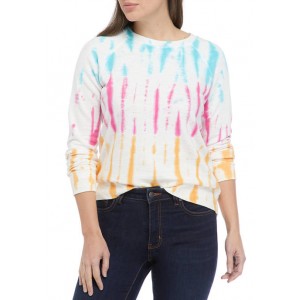 Crown & Ivy™ Women's Long Sleeve Tie Dye Sweeper T-Shirt 