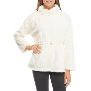 Cupio Women's Textured Fur Peplum Sweater 