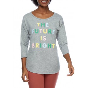 New Directions® Studio Women's 3/4 Sleeve Graphic T-Shirt 