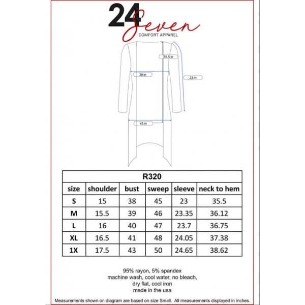 24seven Comfort Apparel Women's Extra Long Open Front Cardigan