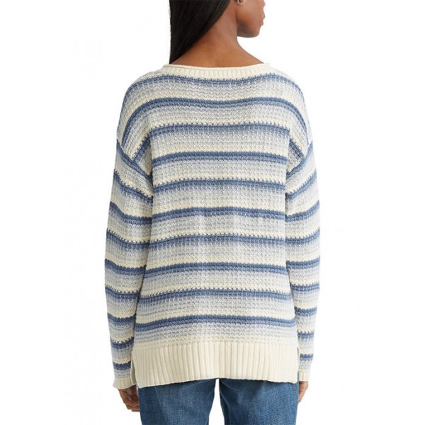 Chaps Striped Henley Sweater