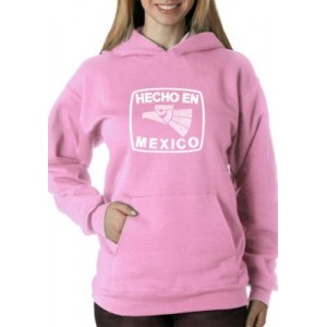 LA Pop Art Word Art Hooded Sweatshirt - Hecho En Mexico 