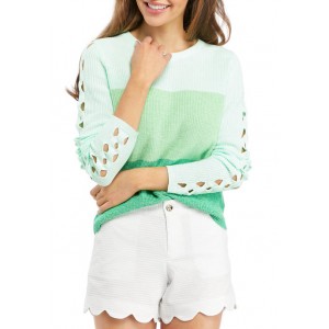Lilly Pulitzer® Women's Eyelet Sleeve Ombré Color Block Sweater