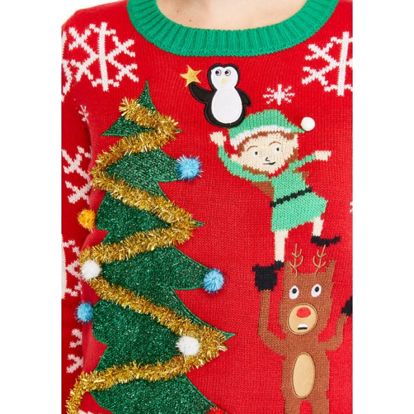 MERRY Wear Women's Christmas Characters Sweater