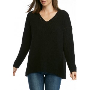 New Directions® Women's Chenille Tunic V-Neck Sweater 