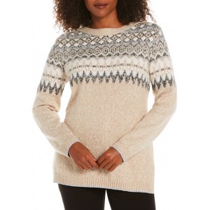 Rafaella Women's Fair Isle Tunic Sweater 