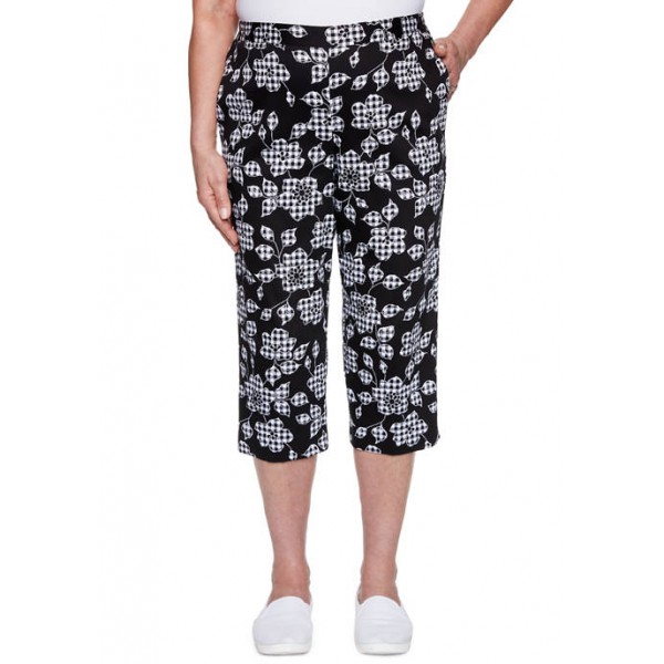 Alfred Dunner Women's Checkmate Capris