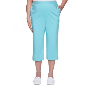 Alfred Dunner Women's Sea You There Heat Set Capris 