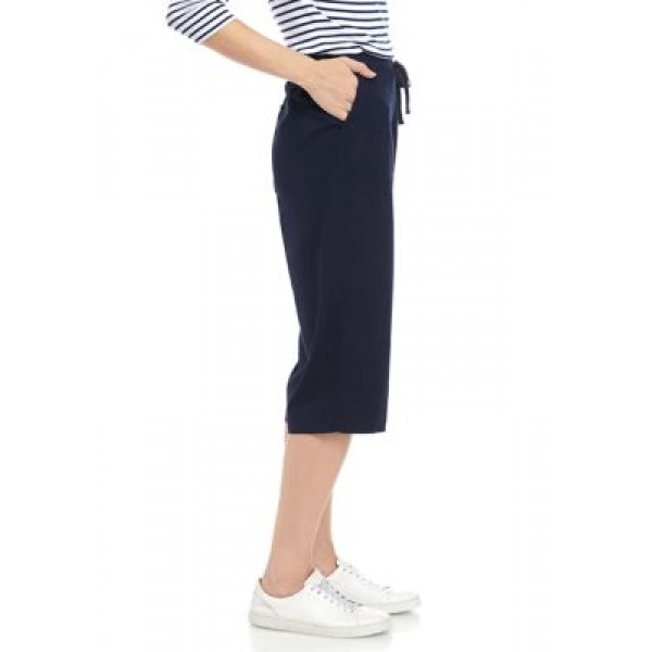 Kim Rogers® Women's Tie Linen Capri Pants
